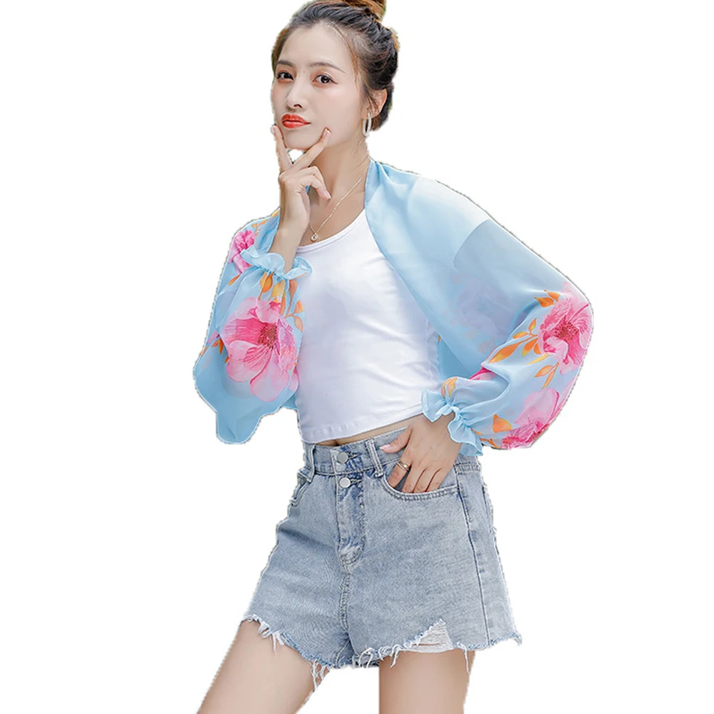 Женская накидка на руку летняя шифоновая шаль для вождения солнцезащитный шарф