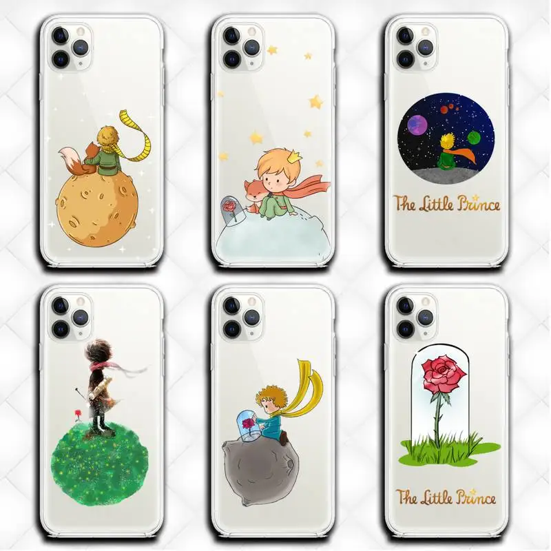

Cartoon The Little Prince The earth space Phone Case Clear for iphone 13 12 11 Pro max mini XS 8 7 Plus X SE 2020 XR cover