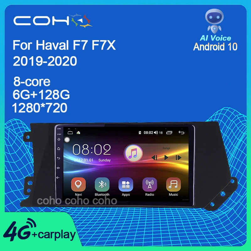 

COHO for 1280*720P Car Radio for GREAT WALL Hover Haval F7 F7X 2019-2020 Android 10 Stereo Audio Video Multimedia Autoradio