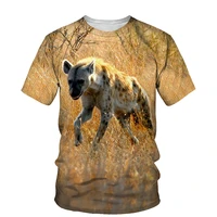 3d hyena print t shirt men 2021 fashion summer o neck short sleeve tees tops 3d style male clothes casual funny t shirts