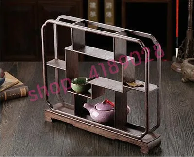 Твердая древесина куриное крыло дерево квадратный (большой размер) curio полки