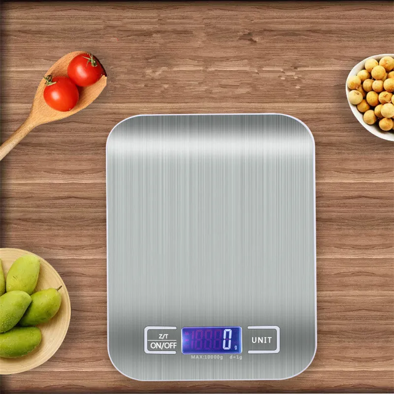 

5/10/Kg Digital Display LCD Electronic Scales Kitchen Tools Food Diet Kitchen Scale Stainles Steel Weighing Scale Kitchen Gadget