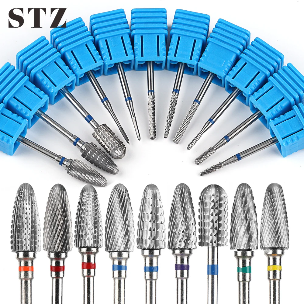 30 типов вольфрамовых карбидных сверл для ногтей серебряные сварные фрезы