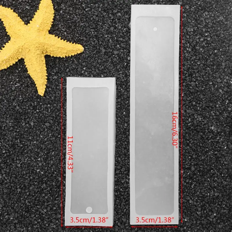 

Rectangle Silicone Mold Mould Epoxy Resin Jewelry Bookmark DIY Craft with Hole 62KE