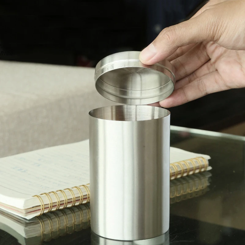 50/80pcs Stainless Steel Cigarette Storage Holder Dust Moisture Proof Metal Pill Box Case Household Jar with Seal Ring | Дом и сад