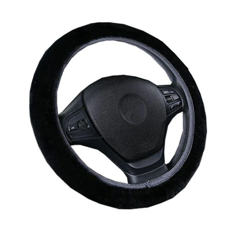 Чехол на руль автомобиля универсальный плюшевый чехол диаметр 35/36/37/38/39/40 см