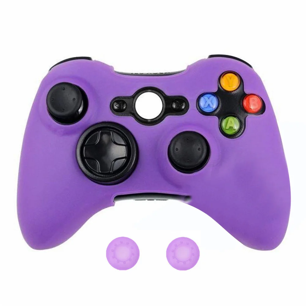 Purple ZOMTOP мягкий силиконовый защитный чехол для Xbox 360 контроллер резиновый защитный чехол для Xbox 360 геймпад - Цвет: Purple