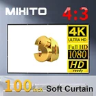 Проектор MIXITO 4:3, складной, с мягким экраном 100 дюйма