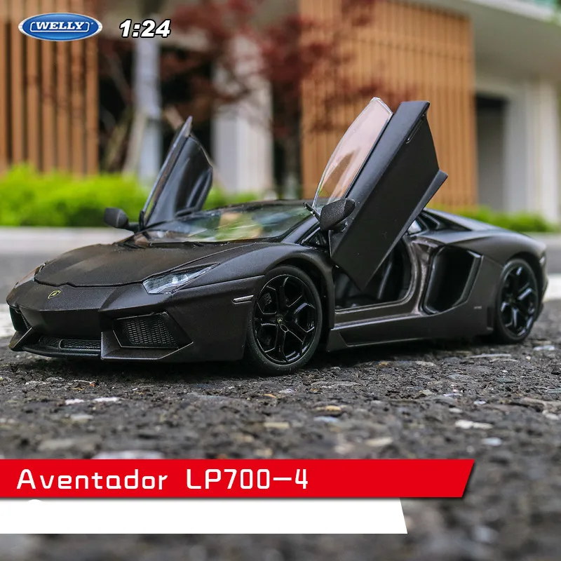 LP700-4 welly 1:24 Lamborghini LP700 car alloy car model simulation car decoration collection gift toy Die casting model boy toy - Color: LP700-4