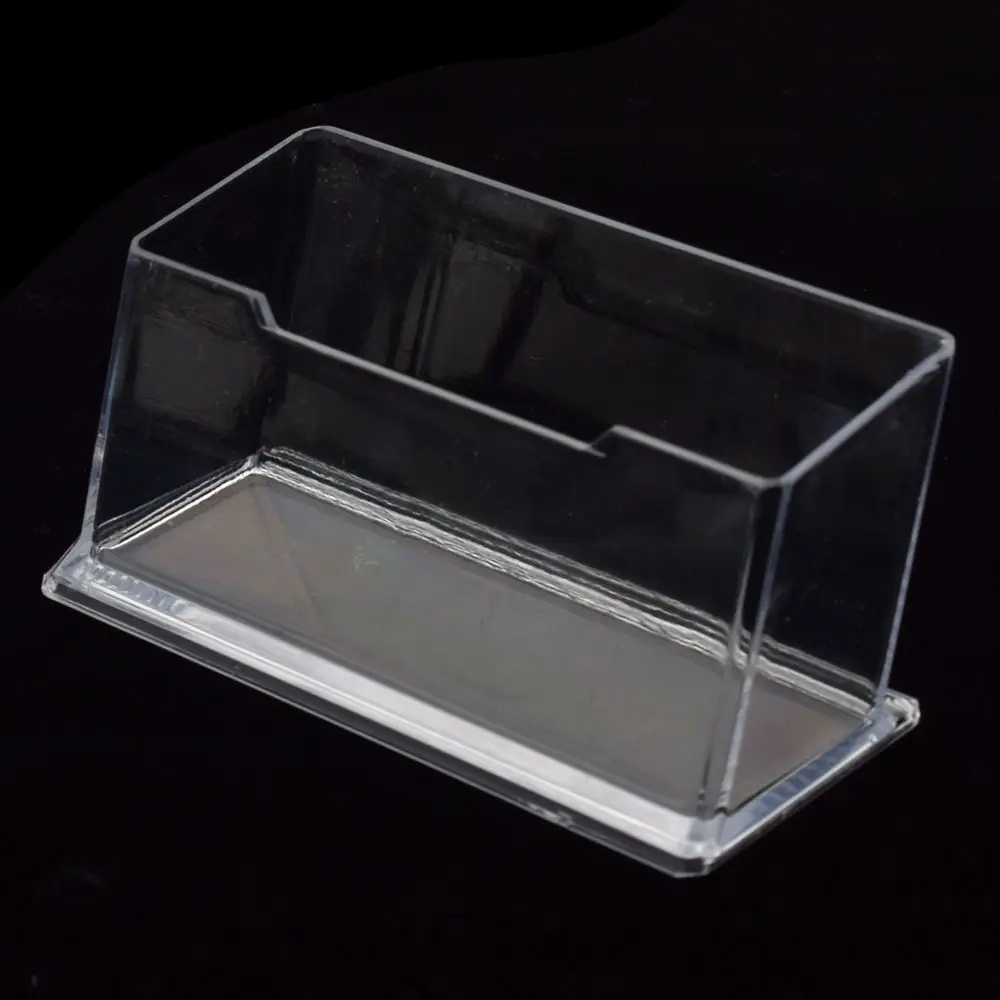 

New Acrylic Transparent Business Card Box Data Line Storage Card Collection Desktop Organizer Office Pen Holder Accessories