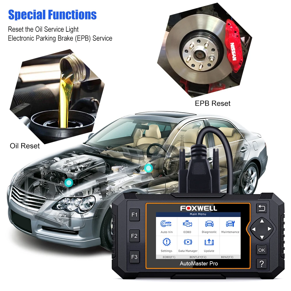 OBD2 автомобильный диагностический инструмент Foxwell NT624 Элитная полная система OBD 2