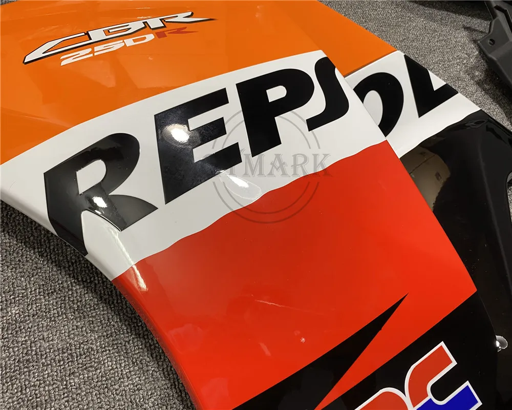 Подходит для HONDA CBR250RR CBR250 RR 11 12 13 14 комплект обтекателей репсола корпуса CBR250R 2011 2012