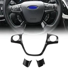 Декоративная наклейка на руль автомобиля для Ford Focus 3 mk3 2012-2014 Kuga 2013-2015, автомобильные аксессуары