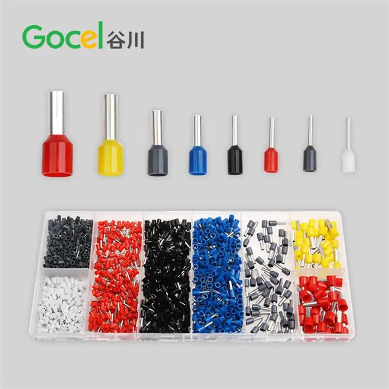 

1200pcs/box 8 types Insulated Cord End Terminals material brass