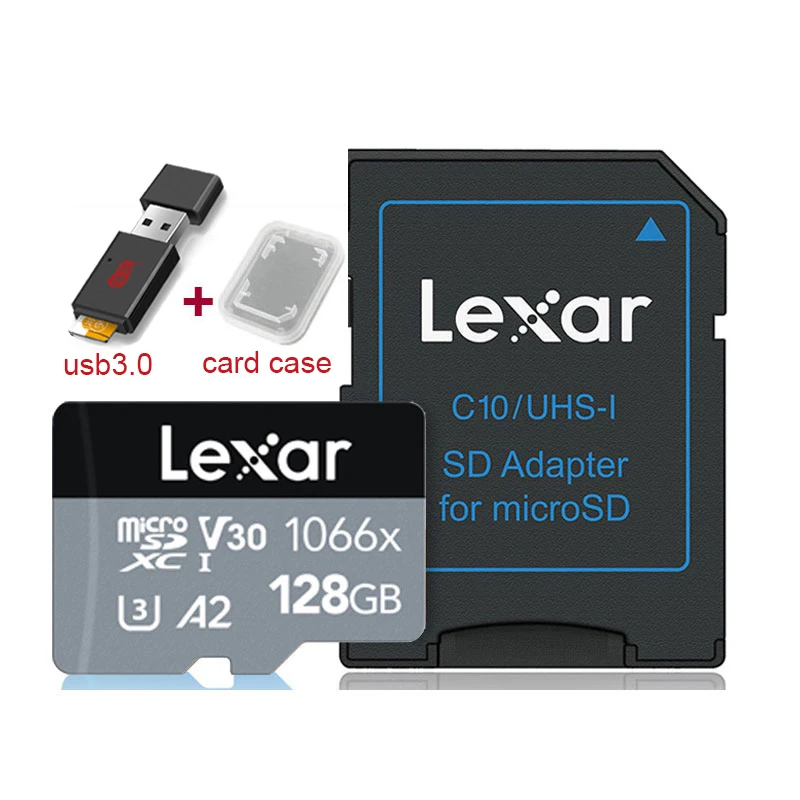 Оригинальная профессиональная карта памяти Lexar 1066X для micro SDXC SD 64/128/256/512 ГБ U3 V30 A2 160