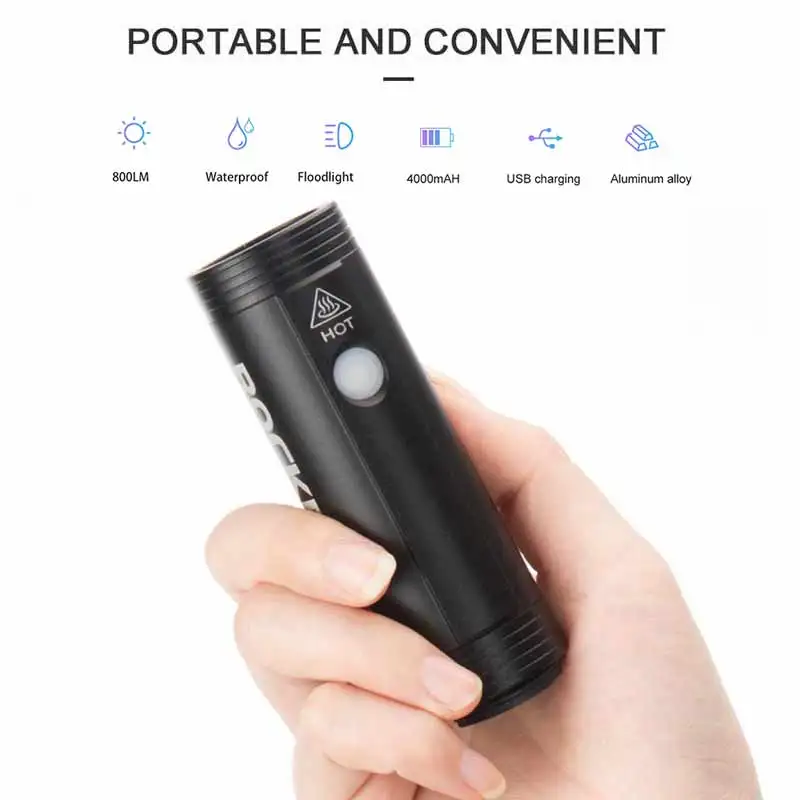 Велосипедный передний фонарь водонепроницаемый зарядка через USB 400 лм 800