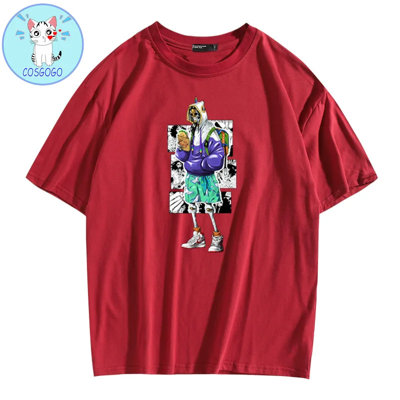 Хлопковая футболка COSGOGO с принтом Брук | Мужская одежда