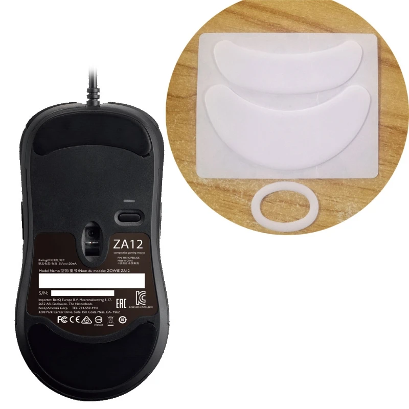 

1 Pack Esports Tiger Gaming ICE Version Mouse Skates Mouse Feet for ZA12/ ZA11/ Fk/ AM/S Mouse White Glides Curve Edge