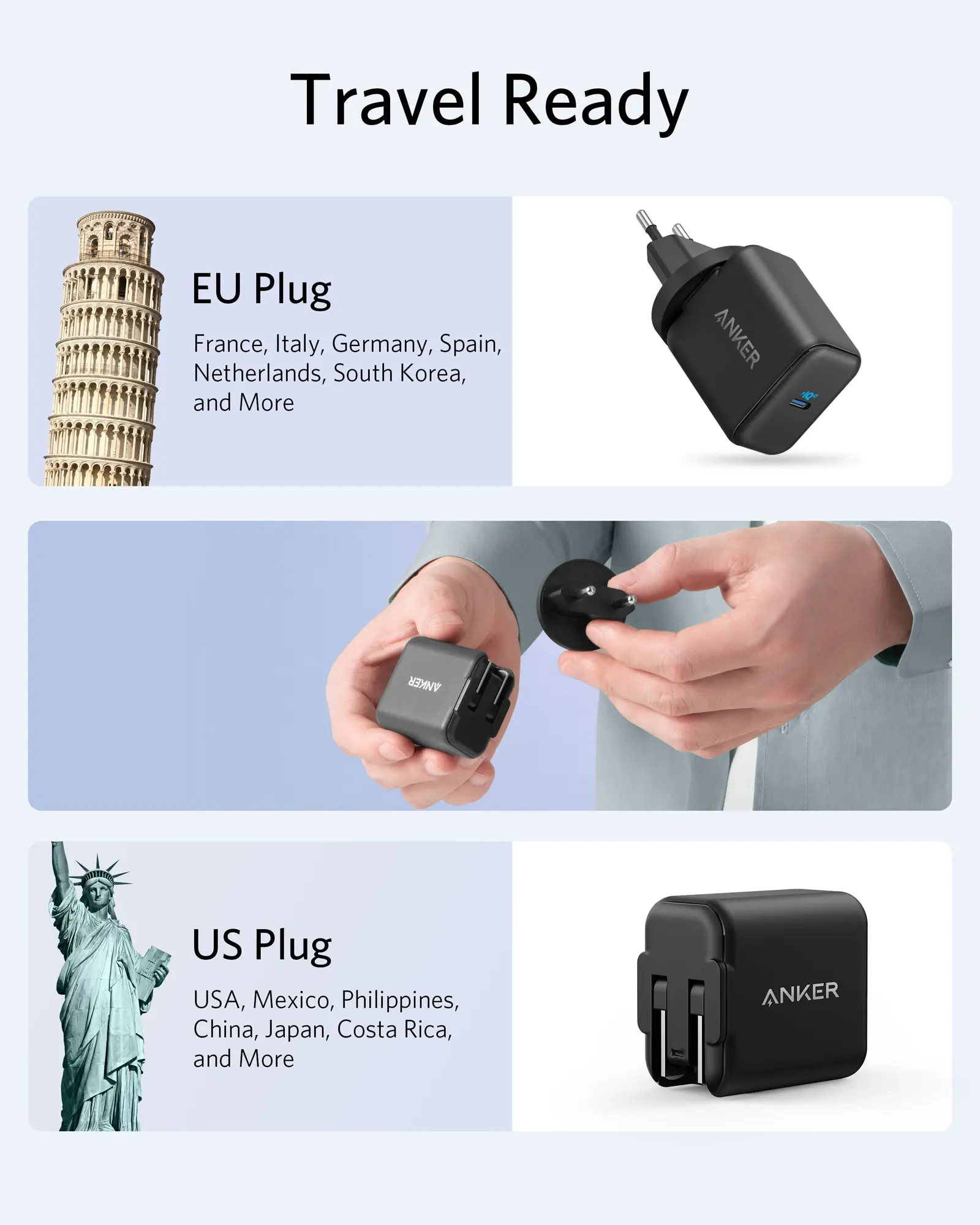 Сетевое зарядное устройство Anker с USB-портом для быстрой зарядки Samsung Galaxy S21/S21 +/S21