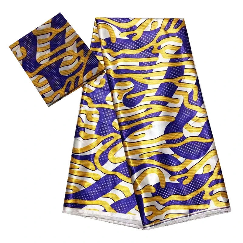 Новейший дизайн имитация шелка вощеная ткань Африканский воск атласная для