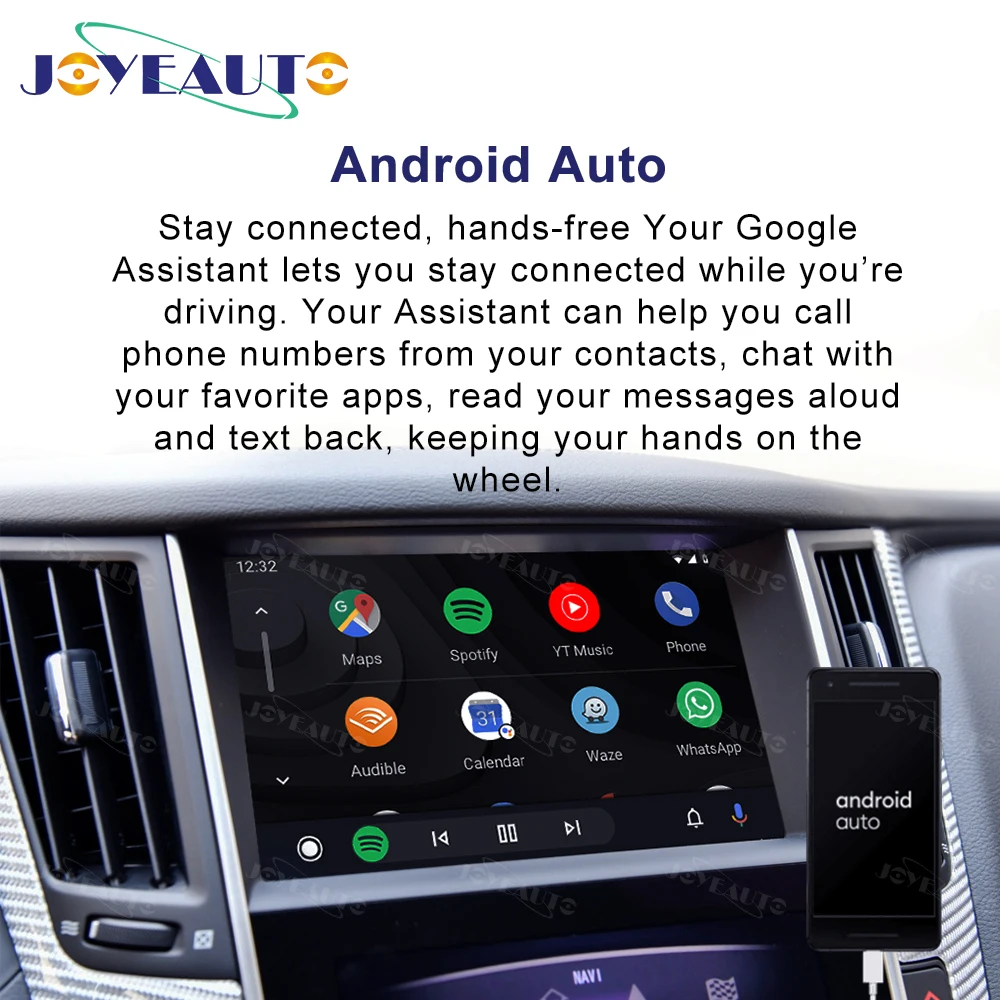 Joyeauto беспроводной Apple Carplay для infiniti 8 дюймовый экран 2015 2019 Q50 Q60 Q50L QX50 Android Авто