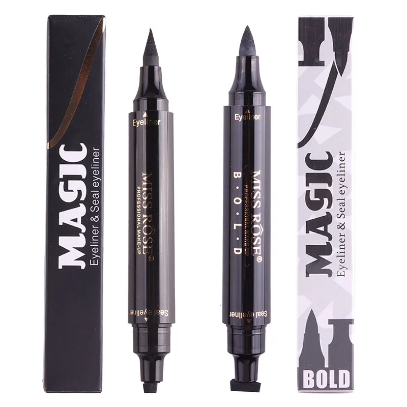 Двойной конец черная жидкая подводка для глаз карандаш Pro водостойкая
