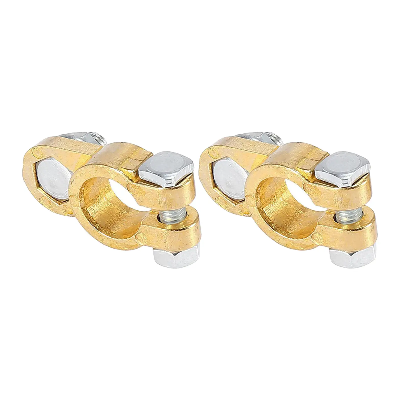 

1 Pair New Auto Car Replacement Battery Terminal Clamp Clips Brass Connector