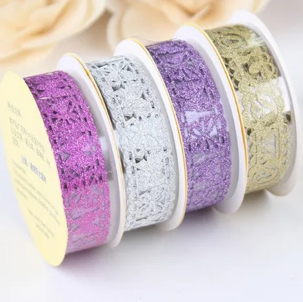 Блестящая матовая кружевная клейкая лента самоклеящаяся Маскировочная