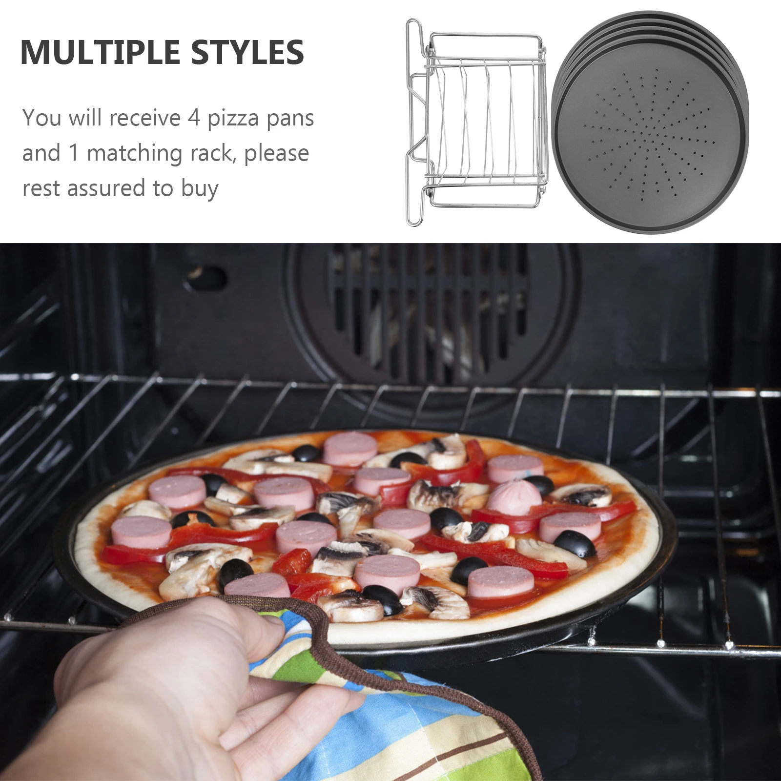 

1 Set Pizza Baking Pans With Holes Round Pizza Tray Home Kitchen Supplies Round Shallow Plate Pizza Home Baking