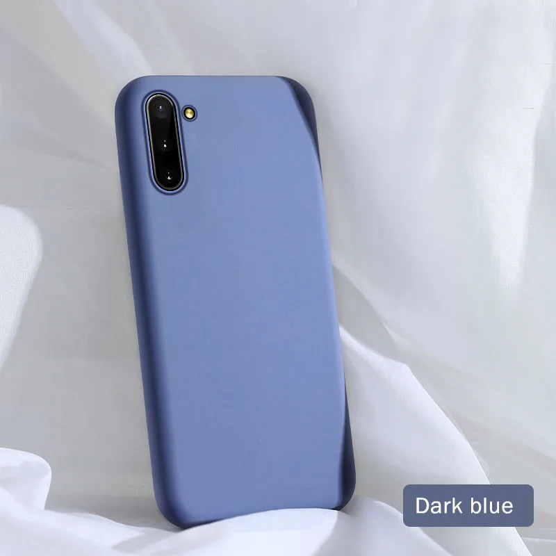 Navy blue Жидкий силиконовый чехол для телефона для samsung самсунг Galaxy A50 A70 A50S A30S A40 A20 A10 S10 S9 S7 Примечание 10 8 9 плюс роскошный задняя крышка корпуса чехол s чехол нателефона чехлы - Цвет: Navy blue
