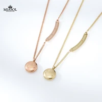 smiley necklace rose gold women stainless steel jewelry neck ornament japanese korean style simple sexy sweet cute girls pendant
