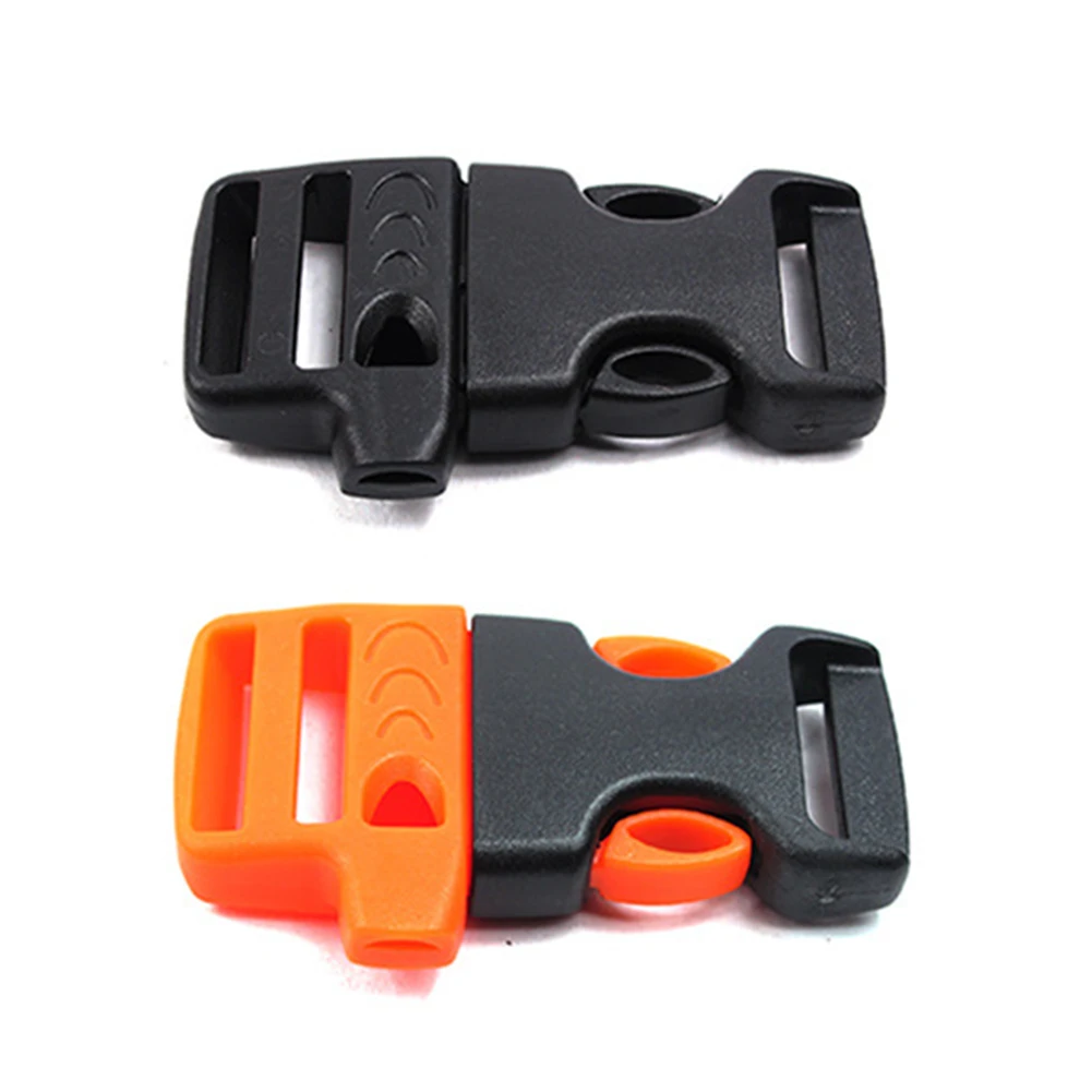 

5pcs Paracord Camping Plastic Contoured Outdoor Survival Webbing Release Emergency Whistle Backpack Buckle