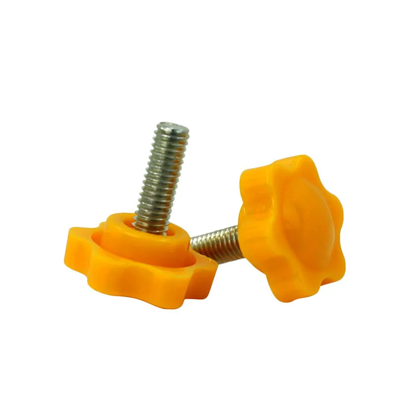 Желтая звездообразная Резьба M6 M8 Зажимная ручка из бакелитовой стали