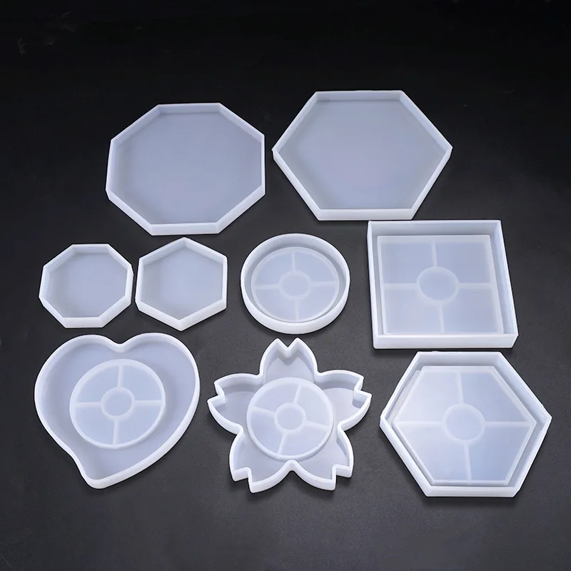 

PopularDried Flower Molds Jewelry UV Resin Epoxy Tools Silicone Flower Pot Base Tea Mat Jewelry Handcraft DIY Mold