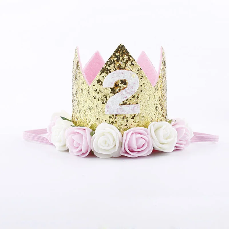 Шляпы для вечеринки по случаю Дня рождения девочек Цветочная корона принцессы