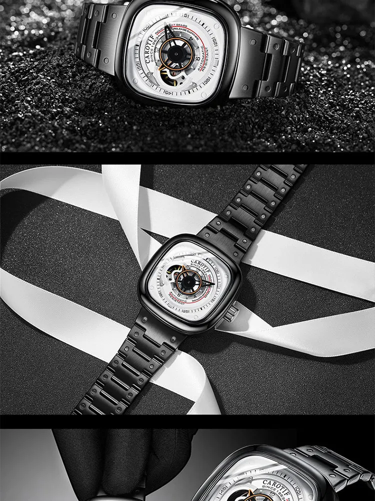 Высокое качество роскошные полностью стальные мужские часы Montre автоматические механические наручные часы для мужчин Reloj Hombre деловые часы для мужчин