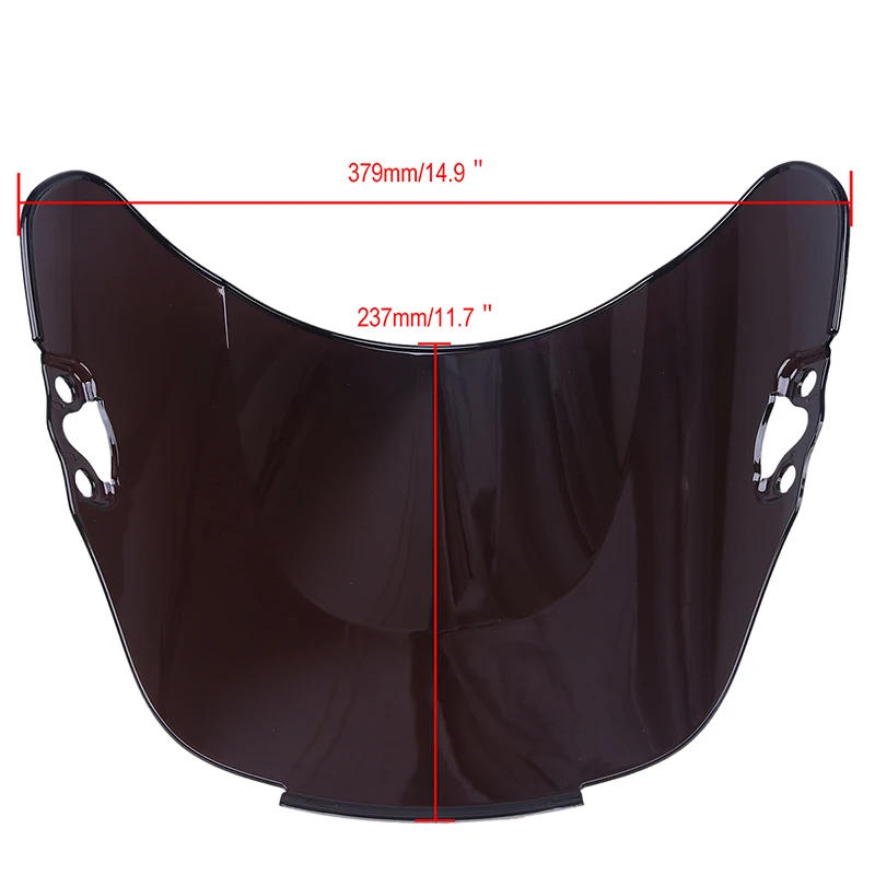 Черный/прозрачный/Дым лобовое стекло мотоцикла скутер ветровое двойной пузырь