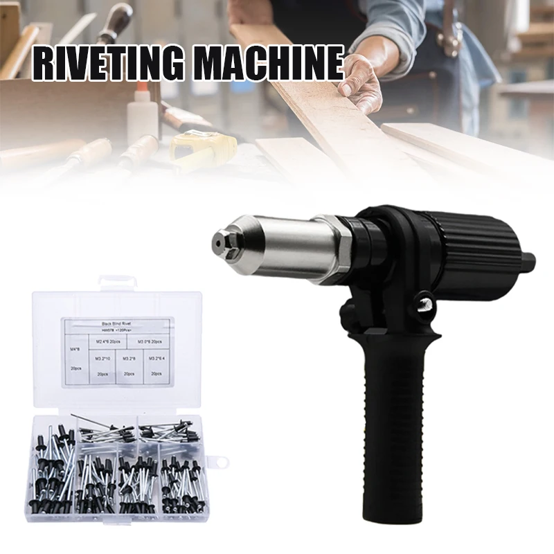 

High quality 120pcs Electric Rivet Nut Adaptor Insert Cordless Drill Power Kit with Replaceable Riveting Head