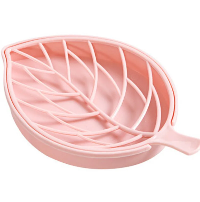 Двухслойная коробка дренаж для мыла в форме листа контейнер хранения