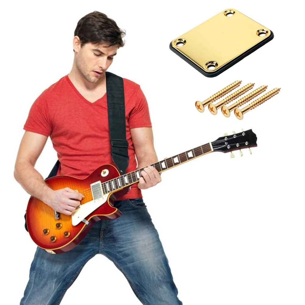 gitarre neck platte st e gitarre hals platte joint zurück montage platte mit schrauben teile für gitarre bass 3 farbe hals platte free globa