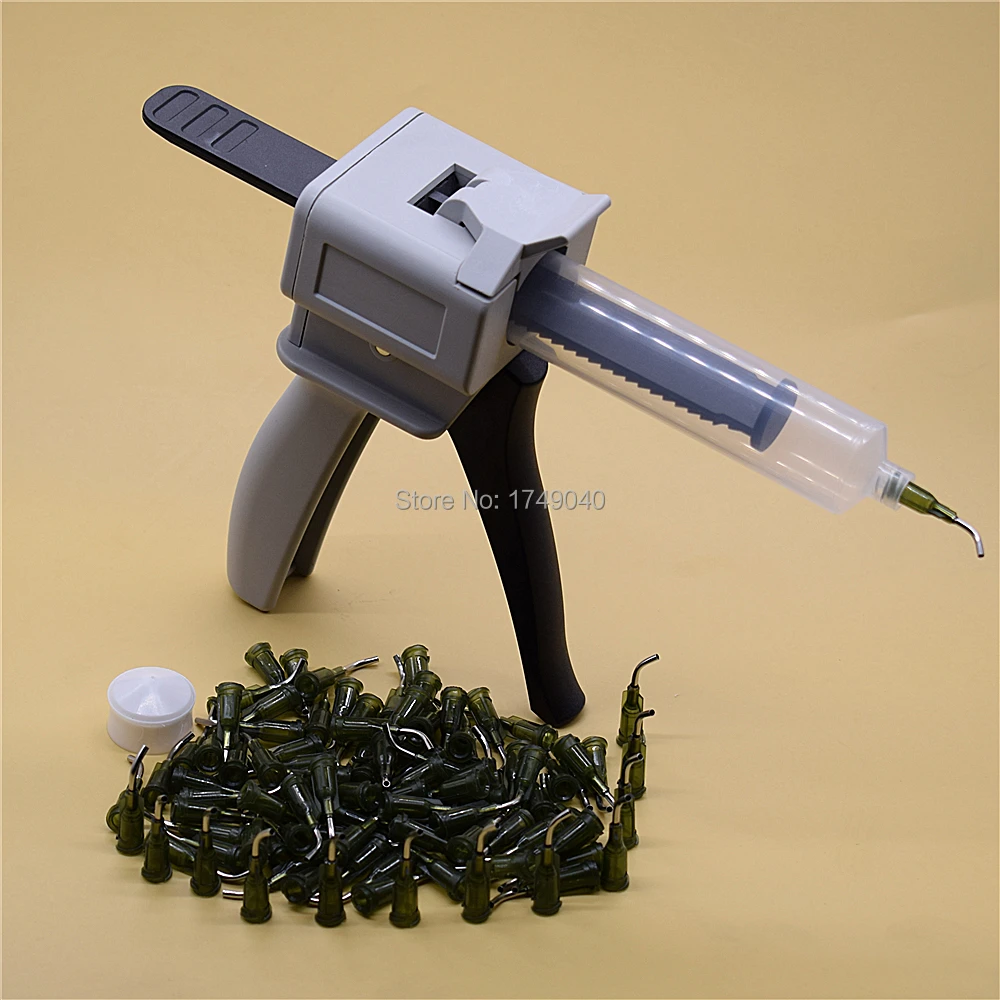 100pcs 14G Bent Tapered Dispensing Needle Tips w/ 30ml UV Glues Caulking Gun Manual Glue 30cc Dispenser Syringes Barrel | Инструменты