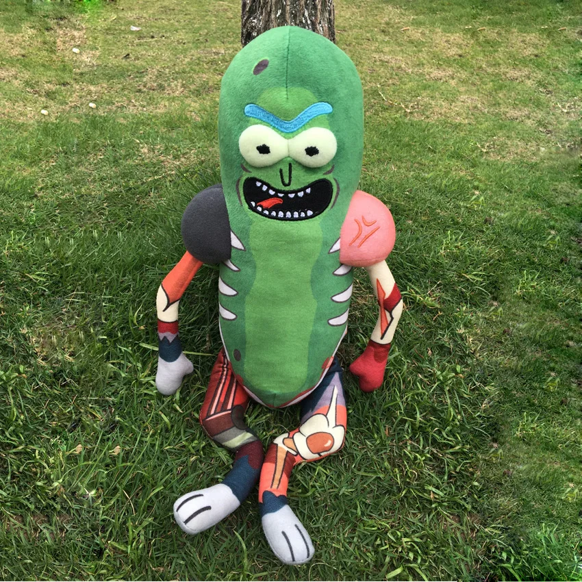 

45cm Morty Plush Toys Cute Pickle Rick Soft Plush Stuffed Toys Funny Cucumber Stuffed Dolls Girls Kids Birthdays Gifts