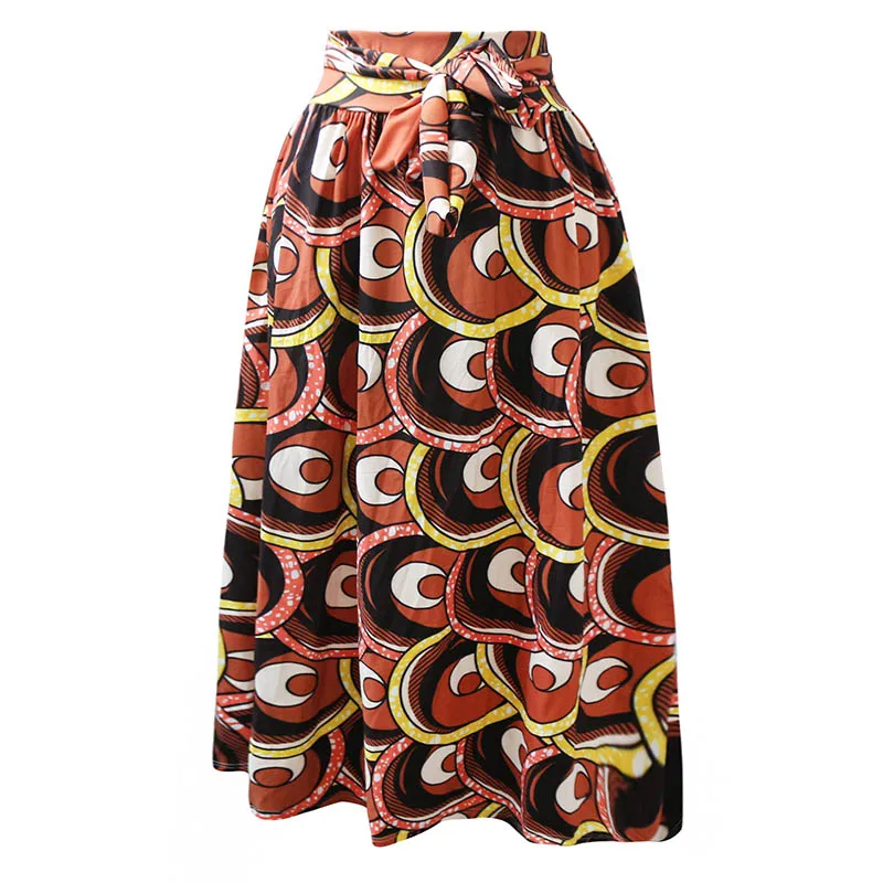 Женская юбка макси в африканском стиле Dashiki Kente Kanga большого размера с эластичным