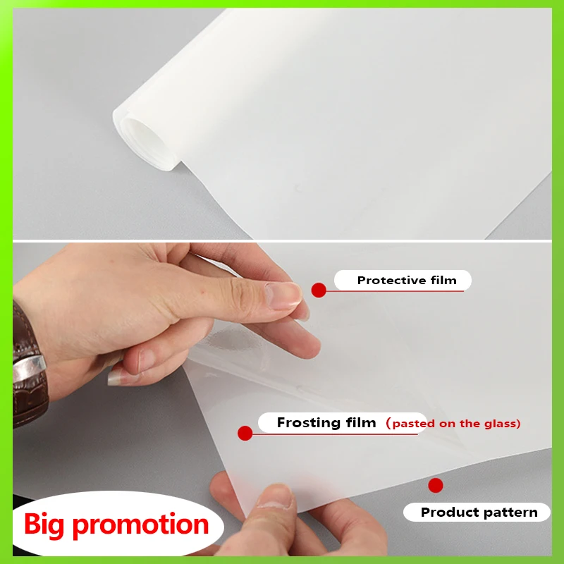 

90/75/60/45/30CM Window Privacy Film Anti-UV Matte Frosted Glass Opaque Waterproof Recyclable Static Cling Sticker Kitchen Decor