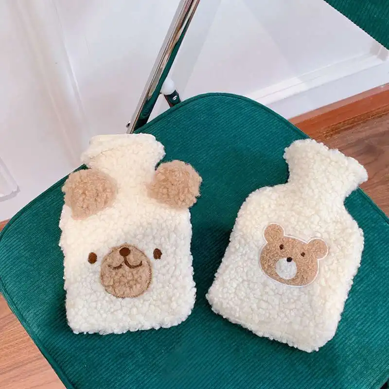 

Бутылка для горячей воды с плюшевой крышкой зимняя теплая грелка для девочек Детская сумка для рук и ног грелка для рук снятие стресса и бол...