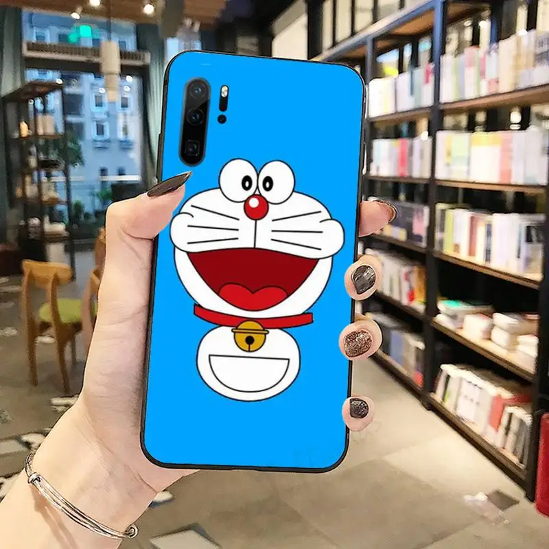

Cute Machine Cat Doraemon Phone Case For huawei P 30 40 20 lite pro smart 2019 honor 10 i lite 8x nova 5t mate 20 pro coque