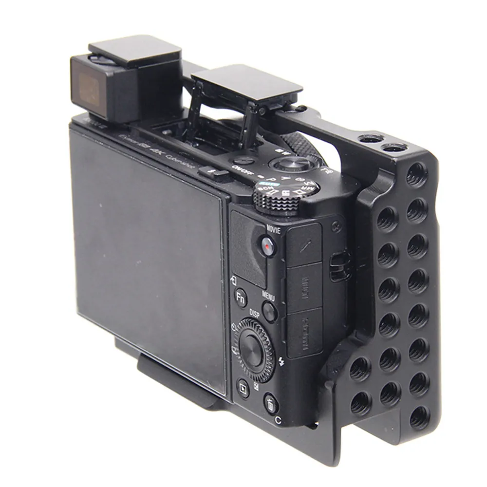 

Aluminum Alloy Camera Cage for Sony RX100 M7 VII 7 Quick Release Stabilizer Adapter Protective Frame Cover w/ 1/4 Thread Holes