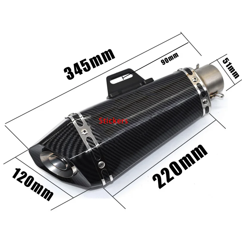 Universal Motorcycle Yoshimura Motocross Exhaust Muffler Escape Moto For ATV FZ1 R6 R3 ZX6R ZX10 Z400 GSXR1000 K7 K8 K11 |