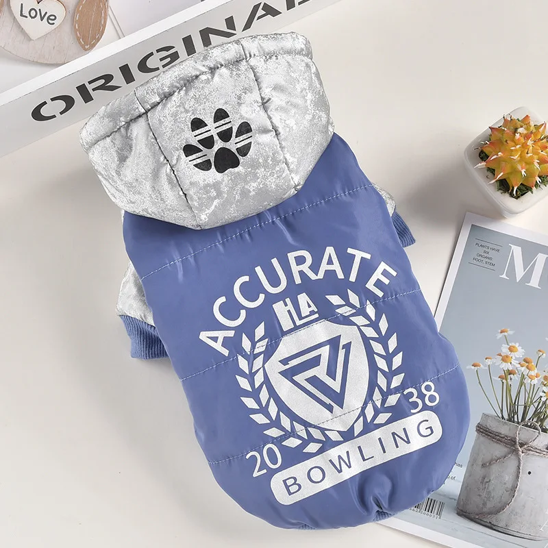 Теплая одежда для собак пальто куртка осенне-зимняя Толстовка толстая мопса