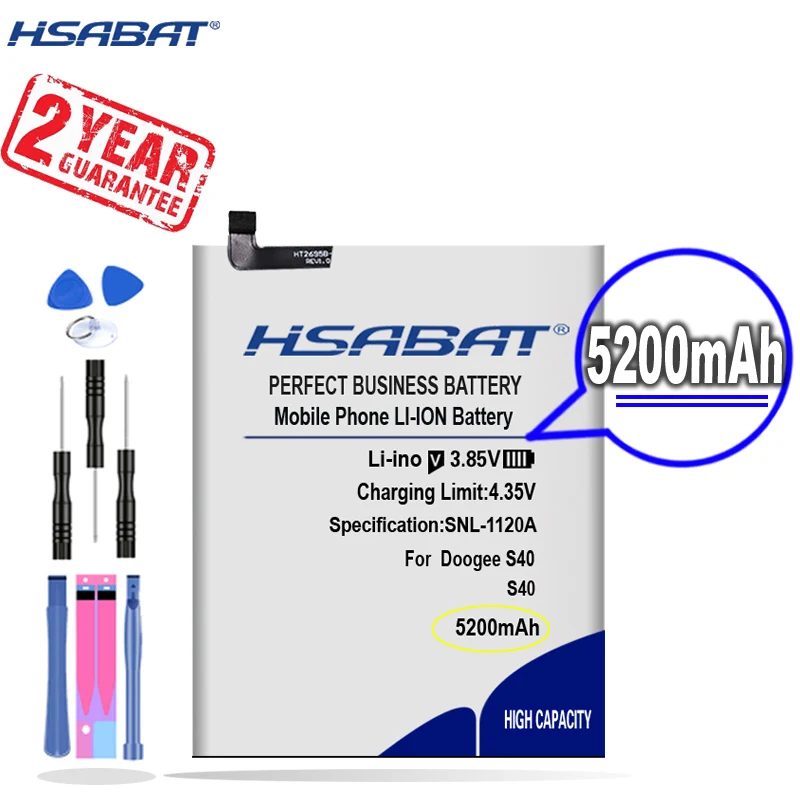 Сменный аккумулятор HSABAT 5200 мА · ч Для DOOGEE S40 | Мобильные телефоны и аксессуары